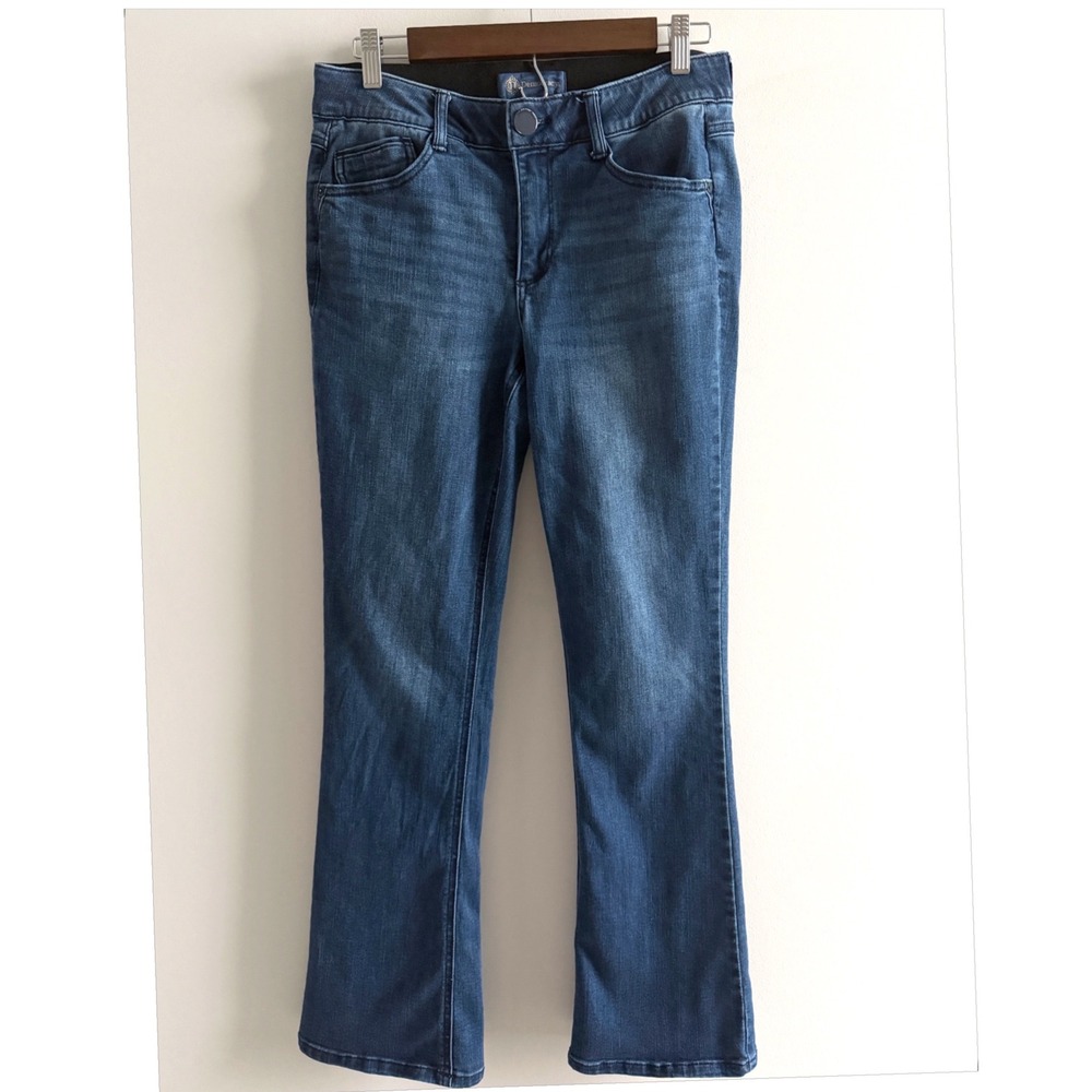 Democracy Ab Solution Bootcut Jeans Womens 8 Blue Stretch Medium Wash Western - Picture 1 of 8
